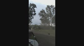 Dramatic moment wind tears roof off house in New York