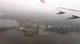 Passenger films turbulence as remnants of Hurricane Beryl rock plane over Montreal