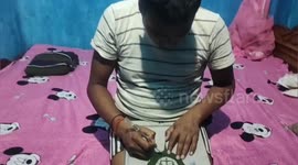 On Population Day, sand artist alerted people by giving message through 'Stop Population' artwork in Northern India