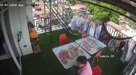 Neighbours rush through home to put out fire on roof