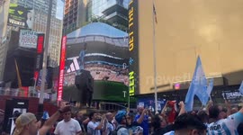 United States: Copa America: Argentinian fans in Times Square
