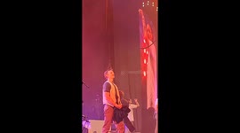 Kings of Leon celebrate with England fans in Manchester after Euros victory