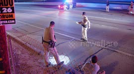 USA: Brentwood Wrong Way Traffic Collision 405 Leaves 1 Trapped Witness Speaks On Camera