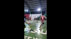 Referee's unexpected slip steals spotlight in intense basketball game