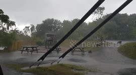 Rain stops play at Adrenaline quarry in Cornwall,  inchs of rain fell in minuites