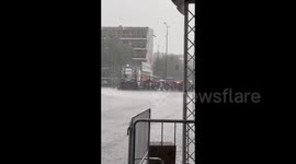 Milan: Taylor Swift Fans Queue For Merch In Severe Rain