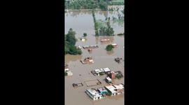 Drone video shows Pilibhit town flooded after heavy rains