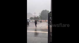 Italy: Violent Hailstorm Hits Milan