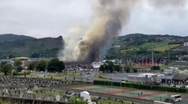 Twenty firefighters are dealing with a large blaze near Newry city centre