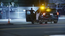 USA: Pursuit Crash Into Parked Car Suspect Flees Gun Found