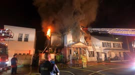 Dramatic 2nd Alarm with R.I.T. Activated when the 2nd floor collapsed Mount Carmel, Pennsylvania
