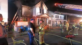 Dramatic 2nd Alarm with R.I.T. Activated when the 2nd floor collapsed Mount Carmel, Pennsylvania
