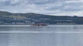 The iconic paddle steamer The Waverley heading to Rothesay on Isle of Bute