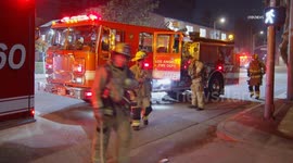 USA: Fire Inside Unit Located at Oakwood School in North Hollywood