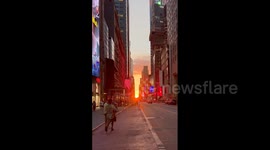 US: Last 2024 Manhattanhenge Creates Special Sunset Over New York City