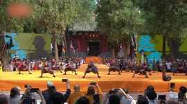 Kung Fu masters showcase skills at China's Shaolin Temple