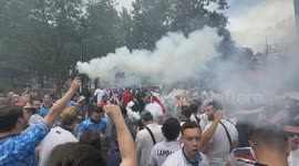 England fans thank over central London to the lead up to the euros finals against Spain