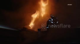 USA: House Fire With Animal Rescue in Santa Clarita