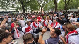 England fans thank over central London to the lead up to the euros finals against Spain