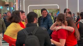 Spanish fans celebrate Euro 2024 final win against England in Sydney, Australia