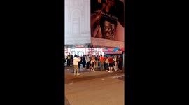 Spanish fans in London celebrating their national team winning the European Championship