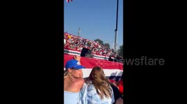 Immediate aftermath of Donald Trump's assassination attempt caught on camera