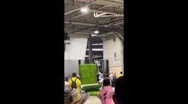 Copa America Final delayed after fans swarm Hard Rock Stadium , fans jumping off the fence to enter stadium