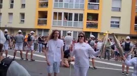 Paris 2024: Olympic Torch Relay In Dijon