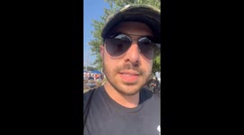 Trump shooting witness runs and reacts to shooting , gun shots in background
