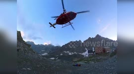 Italy: Helicopter Rescue Operation Saves Five Alpinists in Italy