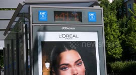 Spain: Digital Screen Thermometer Reads up to 44°C During Summer in Madrid