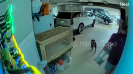Man Slips and Falls on Wet Garage Floor