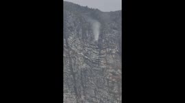 Waterfall Going In Reverse Due To Harsh Winds In Cape Town