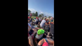 Crowd Processes Shots Fired At Republican Rally
