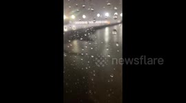 Passengers stranded on tarmac at Chicago Midway International Airport due to possible tornado