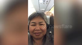 Plane passenger shocked by smelly feet on her headrest