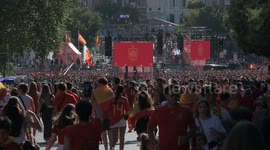 Euro 2024: Thousands of fans gather at Cibeles Square in Madrid