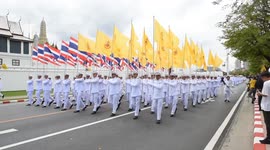 Thailand: The parade streaks the holy water master in Bangkok