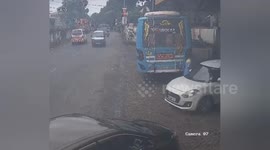 India: Kerala cop drives car with petrol pump staff on bonnet after being asked to Pay