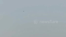 Skilled rider takes down illegal drone in scenic area after repeated warnings ignored