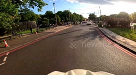 London bus driver rages at cyclist for not using designated cycle lane