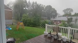 Severe Thunderstorm Hits Albany