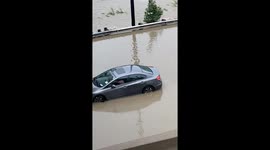 Flooding On Toronto Freeway