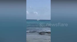 Plane used by tourists nosedives into sea off Mexican island