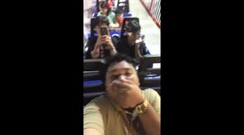 Phone dropped by thrill seeker on rollercoaster is picked up by group below
