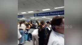 Passengers endure sweltering heat during 12-hour aircon shutdown at notorious airport in the Philippines
