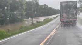 US: Dam Fails In Nashville, Illinois After Extreme Rainfall 3