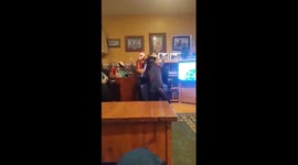 My 6-year-old chocolate lab's favorite day of the year is Christmas Eve