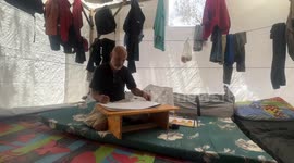 Palestinian artist translates dire reality in war-torn Gaza into artworks