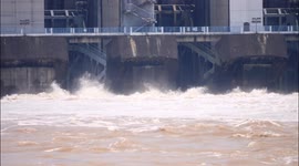 China: Gezhouba Dam Hub Flood Discharge And Sand Flushing in Yichang
